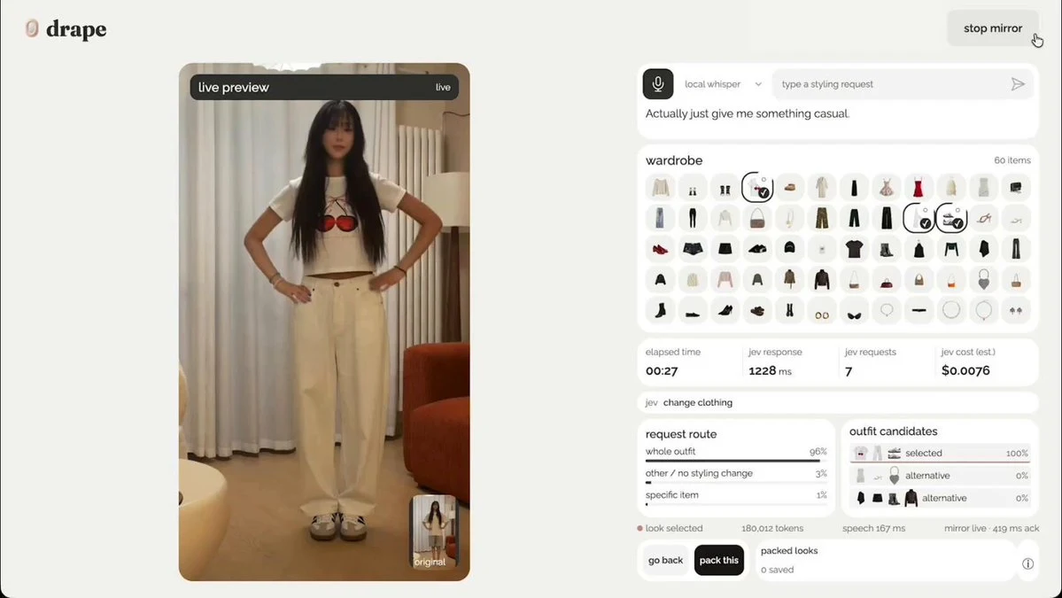 Nailthy Tang realtime virtual try-on haul video demo built for Drape with TypeSafe AI.